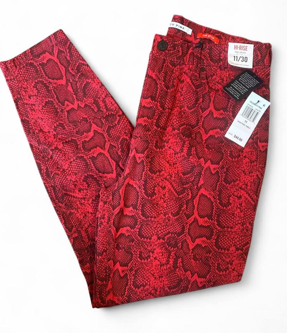 Celebrity Pink The Spice Hi-Rise Snakeskin printJeans Size 11/30